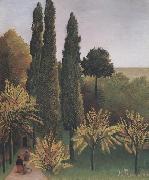 Henri Rousseau Landscape in Buttes-Chaumont oil painting artist